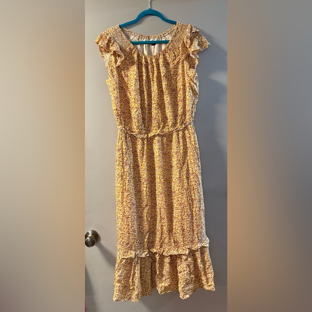 Universal Thread Floral Dress - Yellow and White